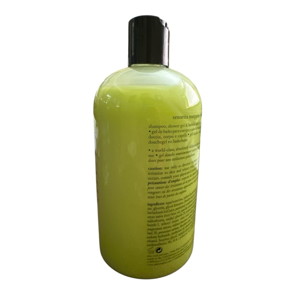 Philosophy Senorita Margarita Shampoo Shower Gel & Bubble Bath 3-in-1 16oz - Picture 3 of 6